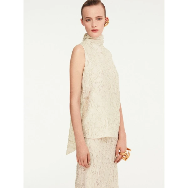 Schiaparelli High Neck Blouse Tops in Schiaparelli Authentic Luxury Fashion at Coveti