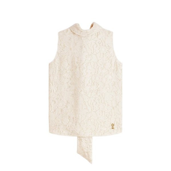 Schiaparelli High Neck Blouse Tops in Schiaparelli Authentic Luxury Fashion at Coveti