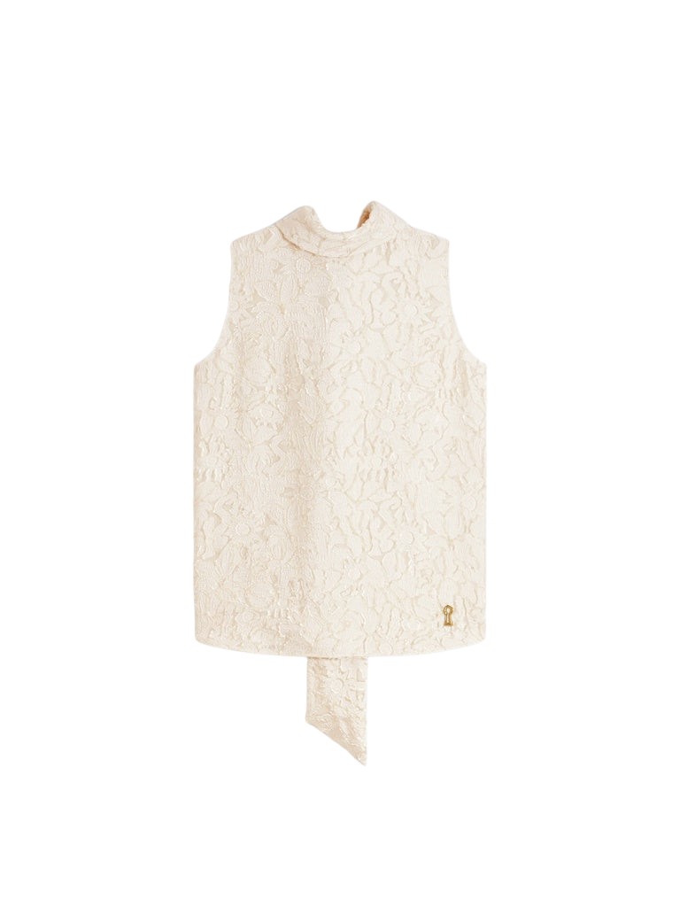 Schiaparelli High Neck Blouse Tops in Schiaparelli Authentic Luxury Fashion at Coveti