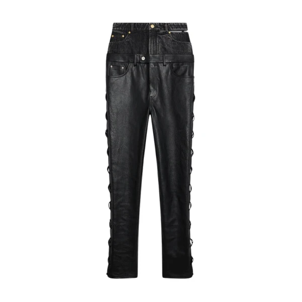 Schiaparelli High-Waisted Lace-Up Pants Pants in Schiaparelli Authentic Luxury Fashion at Coveti