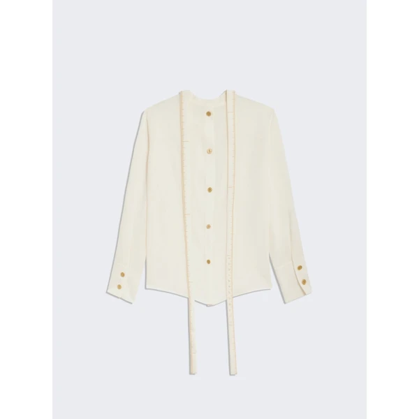 Schiaparelli Iconic Measuring Tape Blouse Tops in Schiaparelli Authentic Luxury Fashion at Coveti