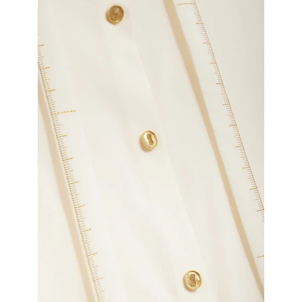 Schiaparelli Iconic Measuring Tape Blouse Tops in Schiaparelli Authentic Luxury Fashion at Coveti