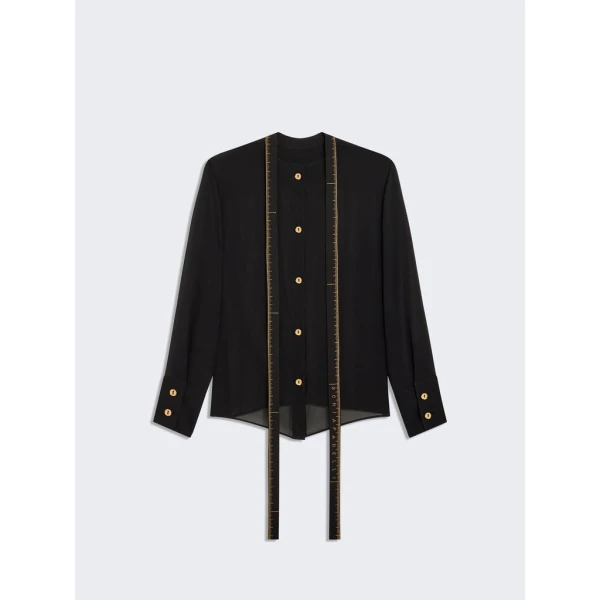 Schiaparelli Iconic Measuring Tape Blouse Tops in Schiaparelli Authentic Luxury Fashion at Coveti