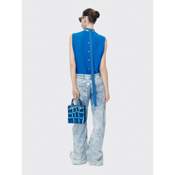 Schiaparelli Iconic Measuring Tape Blouse Tops in Schiaparelli Authentic Luxury Fashion at Coveti