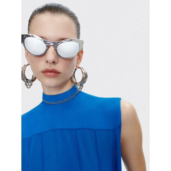 Schiaparelli Iconic Measuring Tape Blouse Tops in Schiaparelli Authentic Luxury Fashion at Coveti