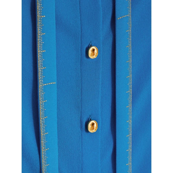 Schiaparelli Iconic Measuring Tape Blouse Tops in Schiaparelli Authentic Luxury Fashion at Coveti