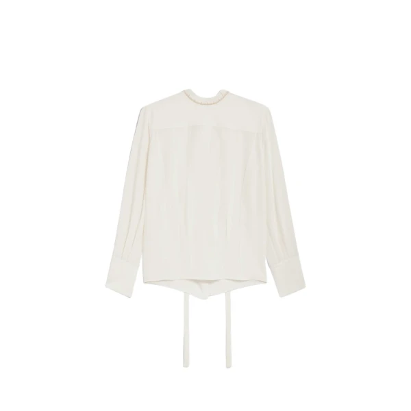 Schiaparelli Iconic Measuring Tape Blouse Tops in Schiaparelli Authentic Luxury Fashion at Coveti