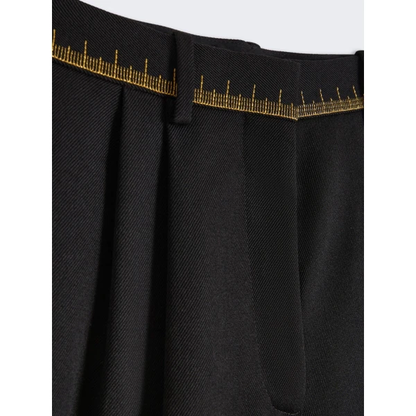 Schiaparelli Iconic Measuring Tape Wideleg Pants Pants in Schiaparelli Authentic Luxury Fashion at Coveti