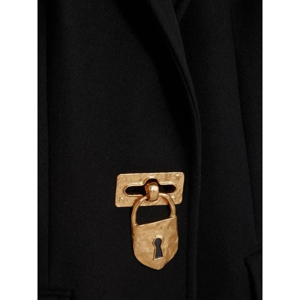 Schiaparelli Iconic Padlock Coat Coats in Schiaparelli Authentic Luxury Fashion at Coveti