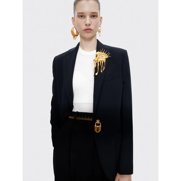 Schiaparelli Iconic Padlock Jacket Jackets in Schiaparelli Authentic Luxury Fashion at Coveti