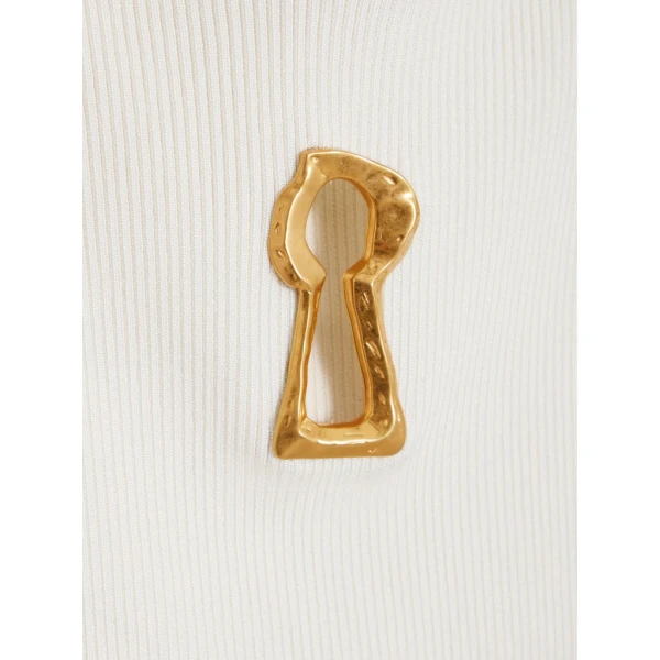 Schiaparelli Keyhole Sleeveless Jumper Knitwear in Schiaparelli Authentic Luxury Fashion at Coveti