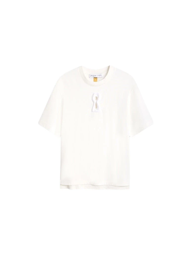 Schiaparelli-Keyhole-T-Shirt-Black80445_nobg Schiaparelli Keyhole T-Shirt - Black Tops in Schiaparelli Authentic Luxury Fashion at Coveti