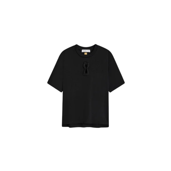 Schiaparelli Keyhole T-Shirt Tops in Schiaparelli Authentic Luxury Fashion at Coveti