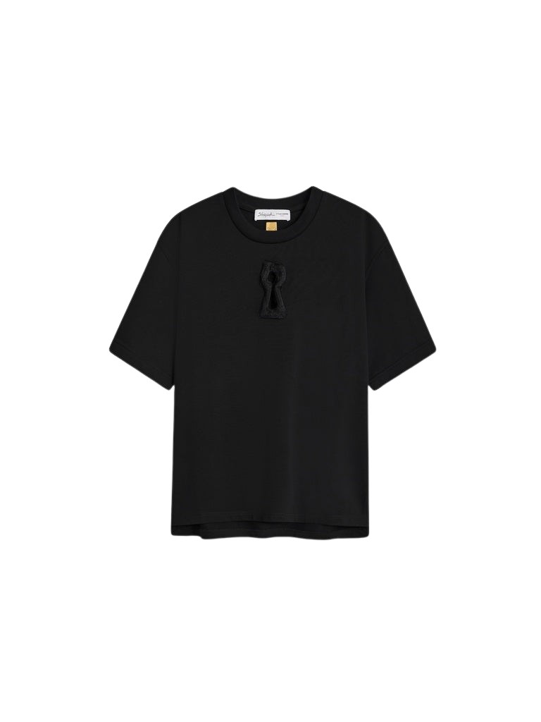 Schiaparelli Keyhole T-Shirt Tops in Schiaparelli Authentic Luxury Fashion at Coveti