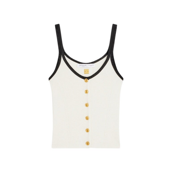 Schiaparelli Keyhole Tank Top Tops in Schiaparelli Authentic Luxury Fashion at Coveti