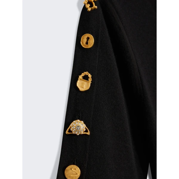 Schiaparelli Knitted Bijoux Buttons Dress Dresses in Schiaparelli Authentic Luxury Fashion at Coveti