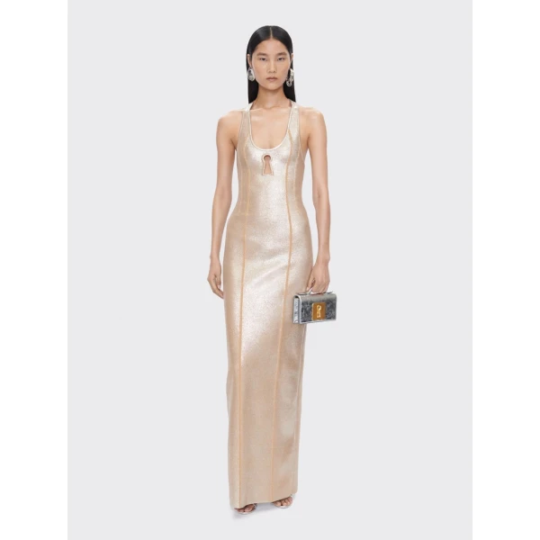 Schiaparelli Knitted Keyhole Dress Dresses in Schiaparelli Authentic Luxury Fashion at Coveti