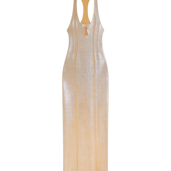 Schiaparelli Knitted Keyhole Dress Dresses in Schiaparelli Authentic Luxury Fashion at Coveti