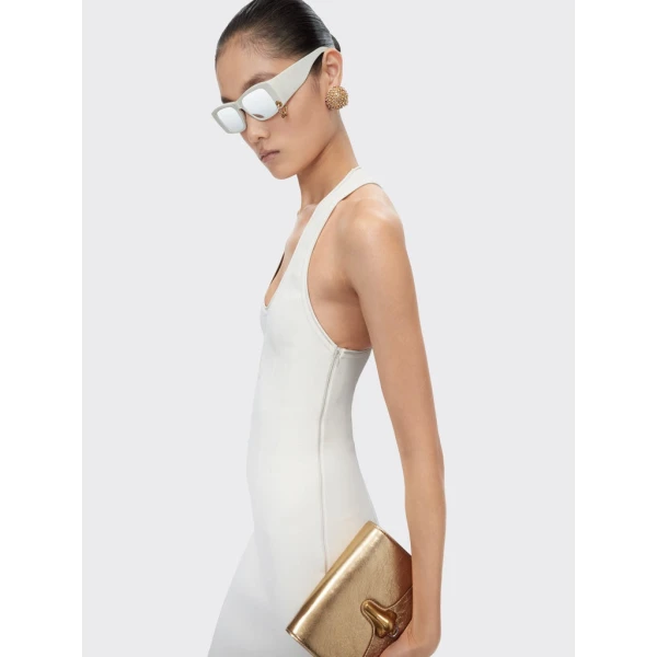 Schiaparelli Knitted Keyhole Dress Dresses in Schiaparelli Authentic Luxury Fashion at Coveti