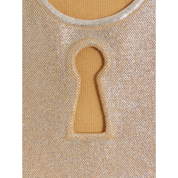 Schiaparelli Knitted Keyhole Dress Dresses in Schiaparelli Authentic Luxury Fashion at Coveti