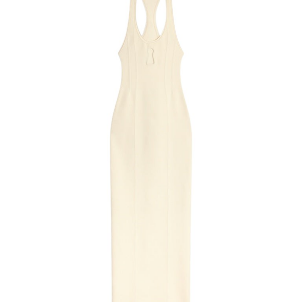 Schiaparelli Knitted Keyhole Dress Dresses in Schiaparelli Authentic Luxury Fashion at Coveti