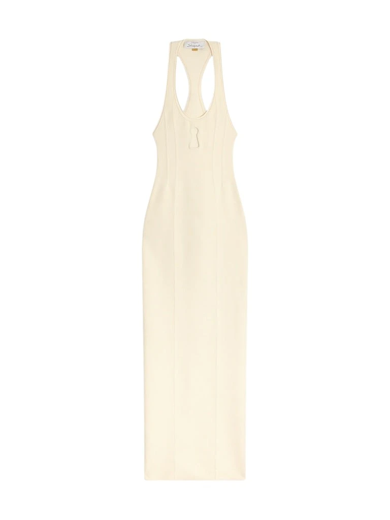 Schiaparelli-Knitted-Keyhole-Dress50202_nobg Schiaparelli Knitted Keyhole Dress Dresses in Schiaparelli Authentic Luxury Fashion at Coveti