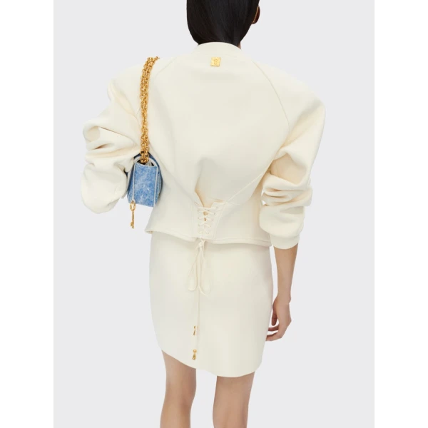 Schiaparelli Laced-Up Cardigan Knitwear in Schiaparelli Authentic Luxury Fashion at Coveti