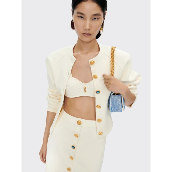 Schiaparelli Laced-Up Cardigan Knitwear in Schiaparelli Authentic Luxury Fashion at Coveti