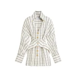 Schiaparelli Laced-Up Shirt Dress Dresses in Schiaparelli Authentic Luxury Fashion at Coveti