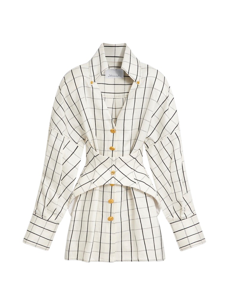 Schiaparelli Laced-Up Shirt Dress