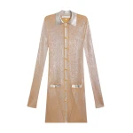 Schiaparelli Laminated Shirt Cardigan Knitwear in Schiaparelli Authentic Luxury Fashion at Coveti