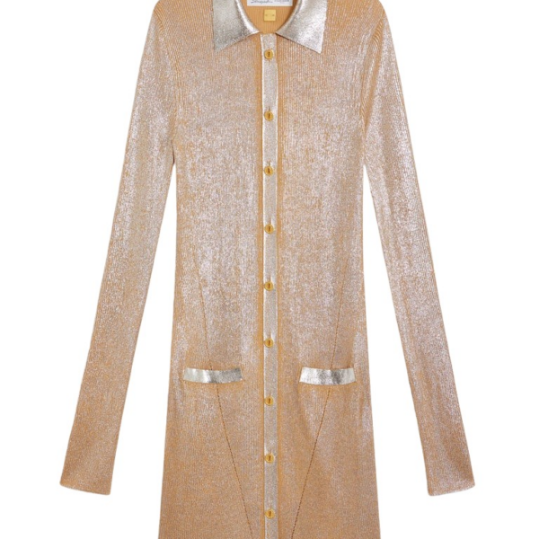 Schiaparelli Laminated Shirt Cardigan Knitwear in Schiaparelli Authentic Luxury Fashion at Coveti