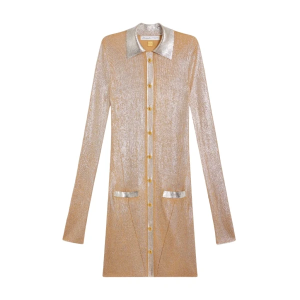 Schiaparelli Laminated Shirt Cardigan Knitwear in Schiaparelli Authentic Luxury Fashion at Coveti