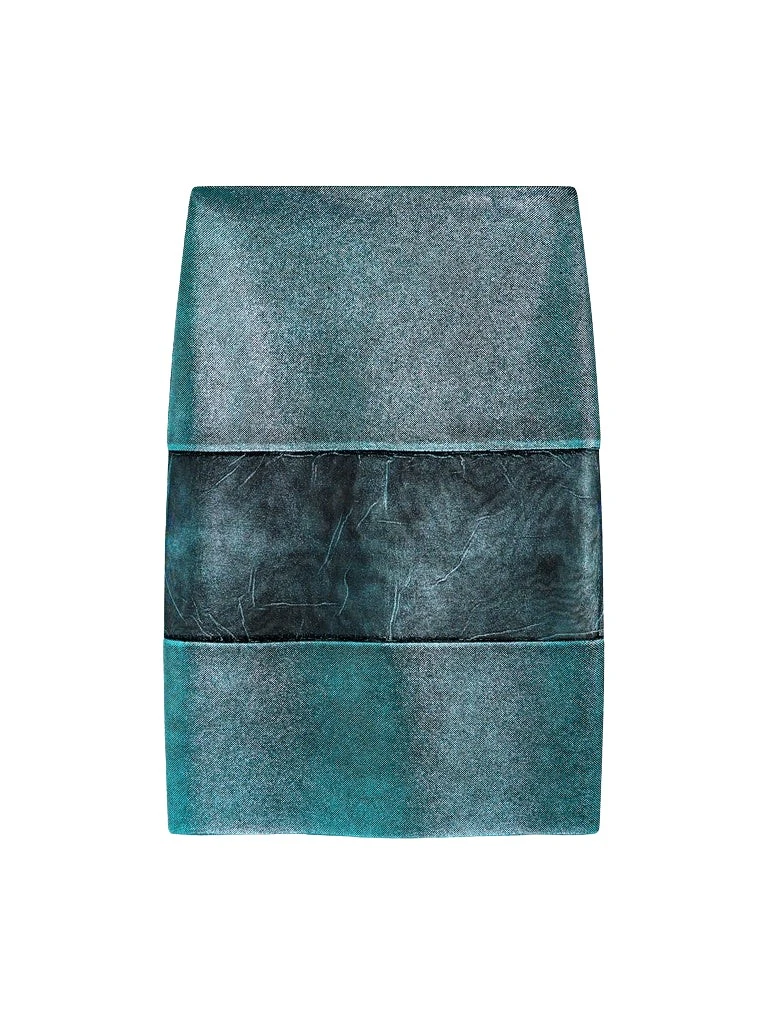 Schiaparelli-Laminated-Skirt82670_nobg Schiaparelli Laminated Skirt Skirts in Schiaparelli Authentic Luxury Fashion at Coveti