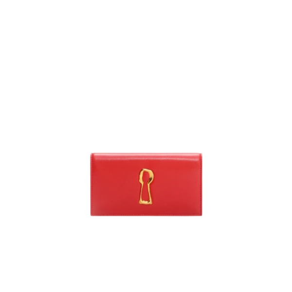 Schiaparelli Leather Keyhole Clutch