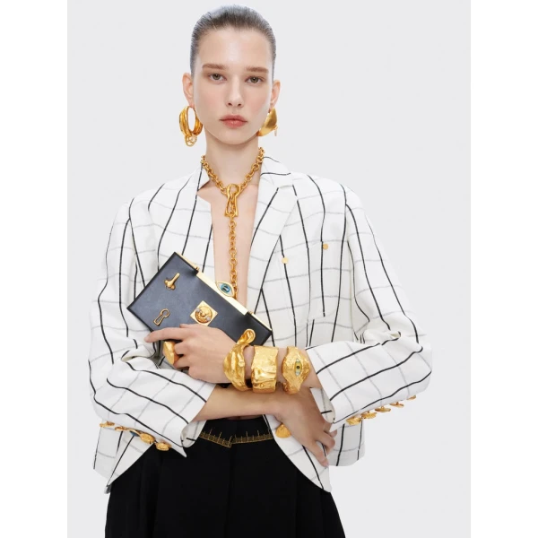 Schiaparelli Little Asymmetrical Jacket Jackets in Schiaparelli Authentic Luxury Fashion at Coveti