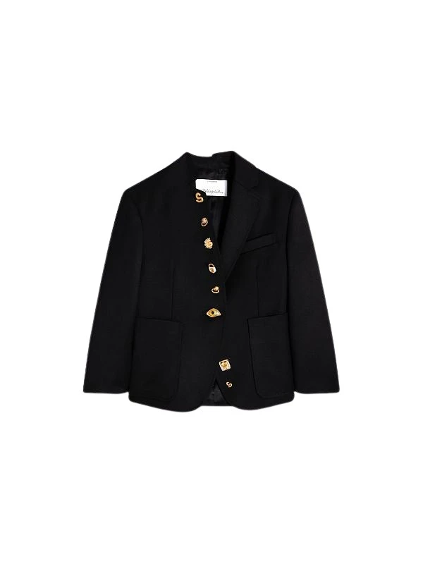 Schiaparelli-Little-Asymmetrical-Jacket-845734_nobg Schiaparelli Little Asymmetrical Jacket Jackets in Schiaparelli Authentic Luxury Fashion at Coveti