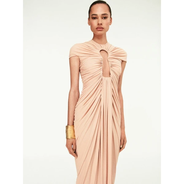 Schiaparelli Long Keyhole Dress Dresses in Schiaparelli Authentic Luxury Fashion at Coveti