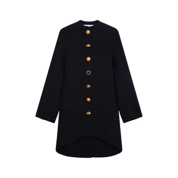 Schiaparelli Mandarin Collar Coat Coats in Schiaparelli Authentic Luxury Fashion at Coveti