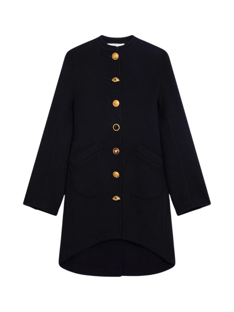 Schiaparelli-Mandarin-Collar-Coat86955_nobg Schiaparelli Mandarin Collar Coat Coats in Schiaparelli Authentic Luxury Fashion at Coveti