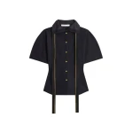 Schiaparelli Measuring Tape Lavallière Blouse Tops in Schiaparelli Authentic Luxury Fashion at Coveti