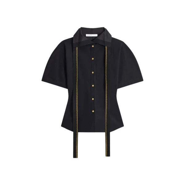 Schiaparelli Measuring Tape Lavallière Blouse Tops in Schiaparelli Authentic Luxury Fashion at Coveti