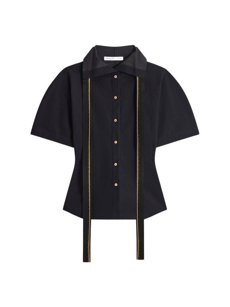 Schiaparelli Measuring Tape Lavallière Blouse