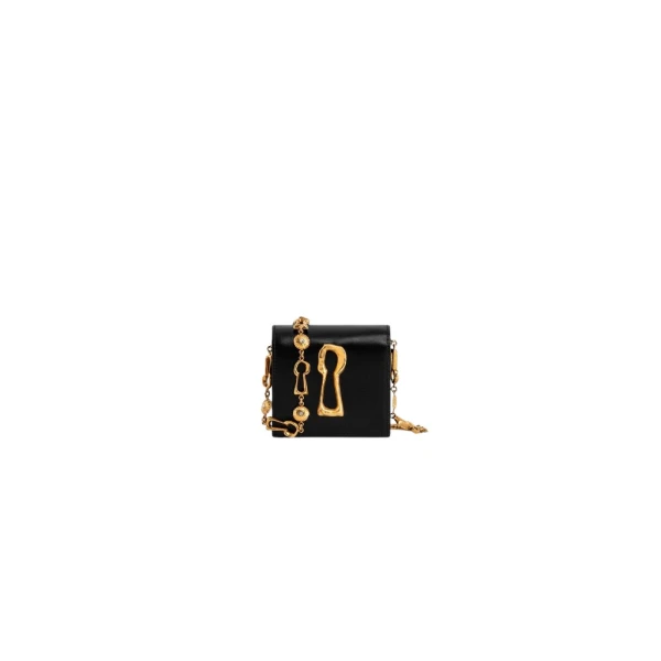 Schiaparelli Mini Leather Keyhole Clutch