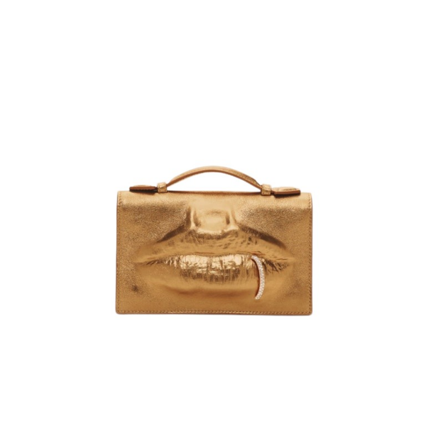 Schiaparelli Molded Mouth Chain Clutch