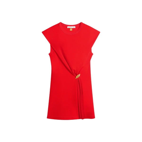 Schiaparelli Mouth Brooch Dress Dresses in Schiaparelli Authentic Luxury Fashion at Coveti