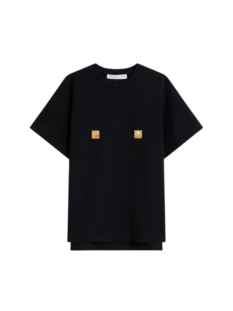 Schiaparelli Nipples T-Shirt Tops in Schiaparelli Authentic Luxury Fashion at Coveti