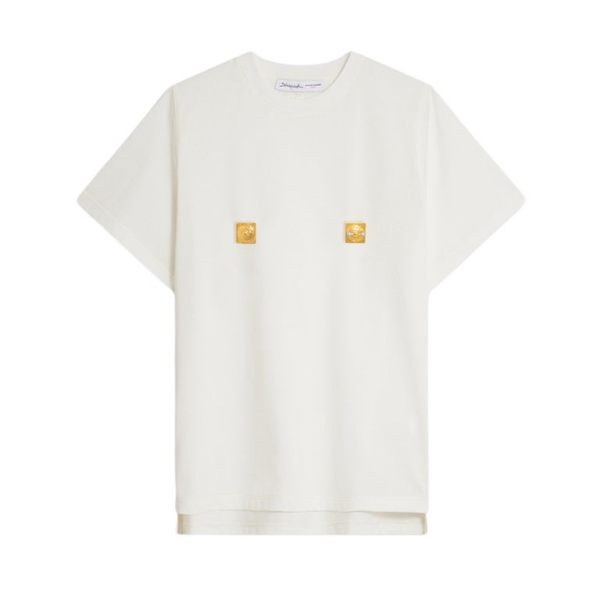 Schiaparelli Nipples T-Shirt Tops in Schiaparelli Authentic Luxury Fashion at Coveti