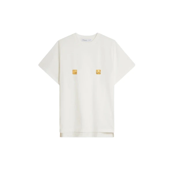 Schiaparelli Nipples T-Shirt Tops in Schiaparelli Authentic Luxury Fashion at Coveti