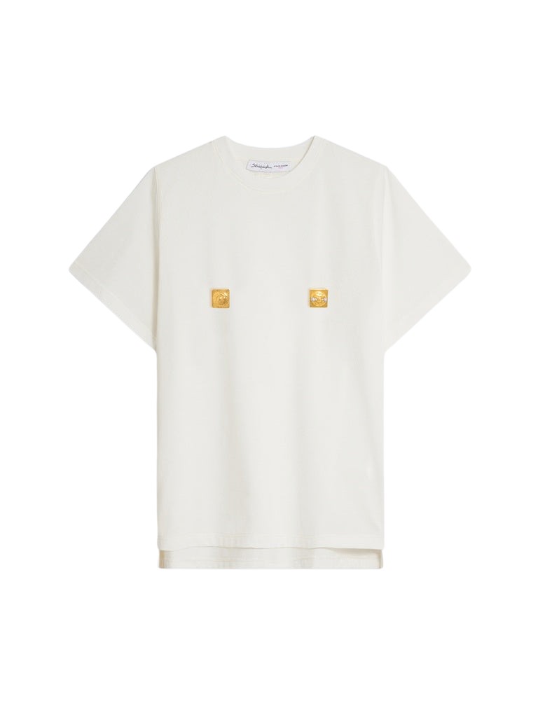 Schiaparelli Nipples T-Shirt Tops in Schiaparelli Authentic Luxury Fashion at Coveti